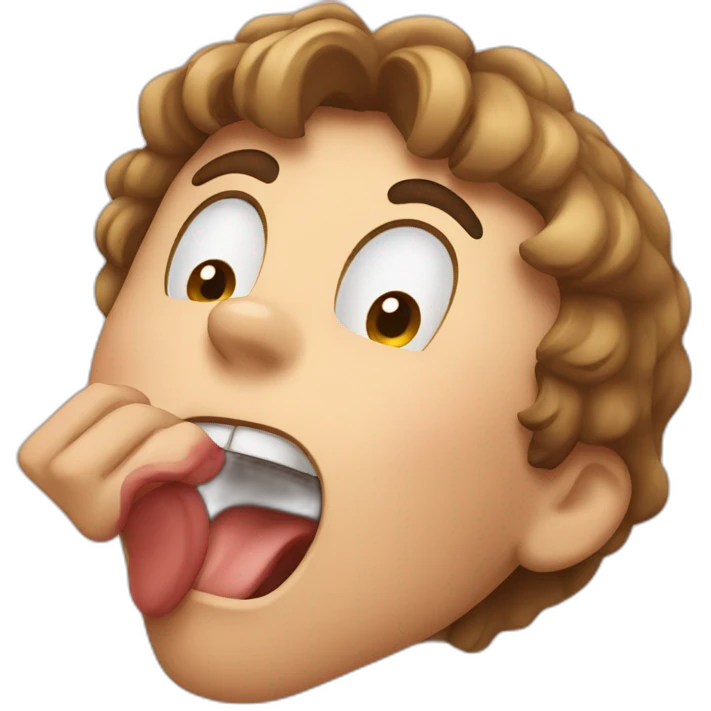 Lazy person yawning emoji
