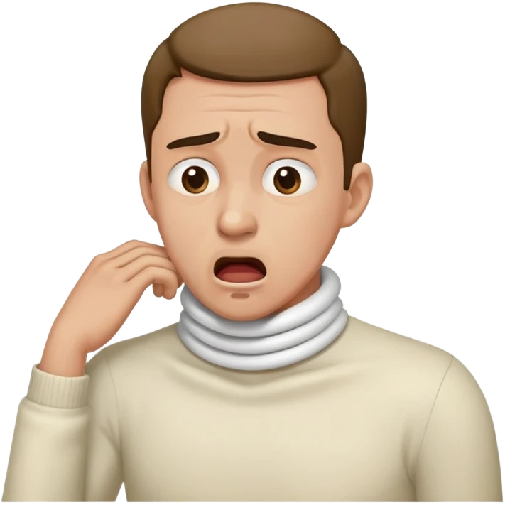 Guy chocking his own neck emoji