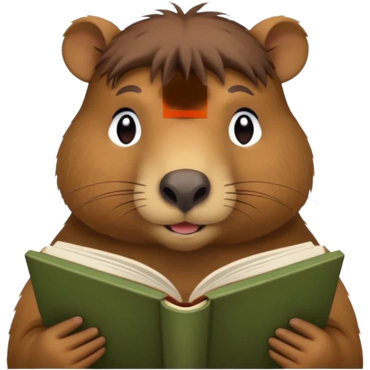 capybara reading book emoji