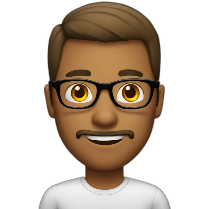 man with glasses emoji