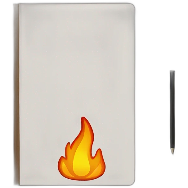 fire notebook emoji