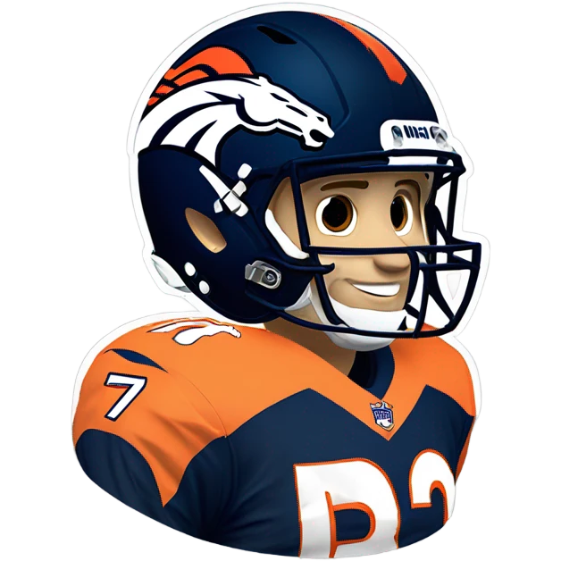Bo Nix in a Denver Bronco Uniform emoji