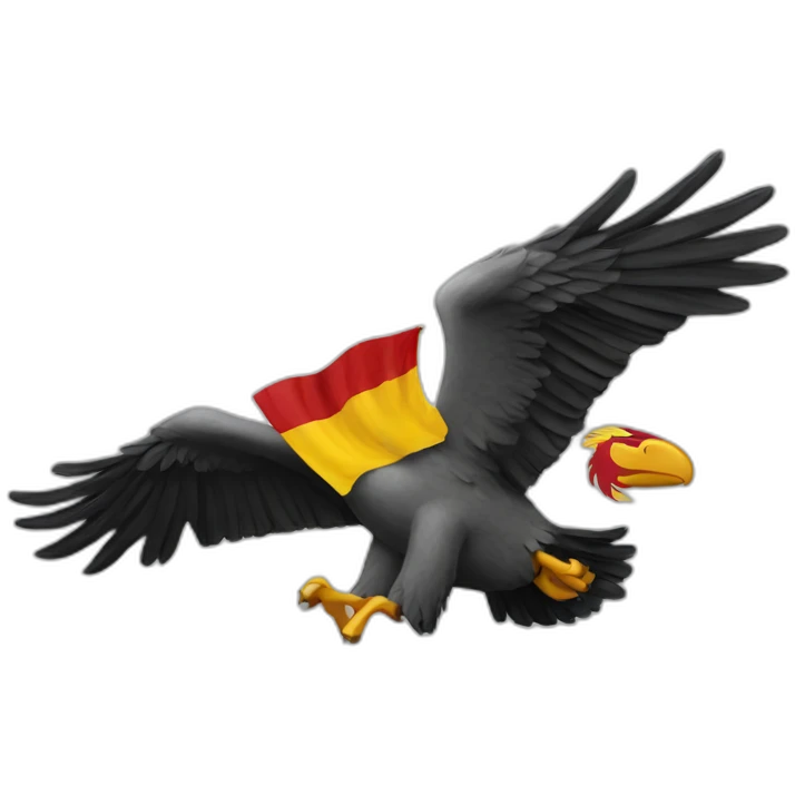 Condor carrying an spanish flag emoji