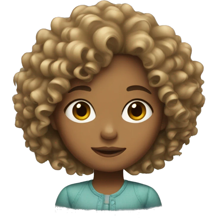 girl with curly hair emoji