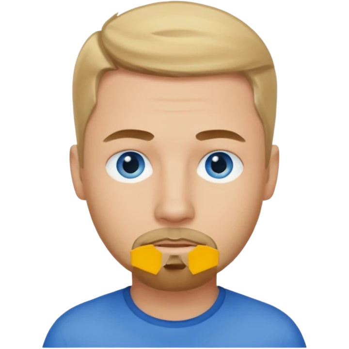 Dirty blonde guy with a small goatee emoji