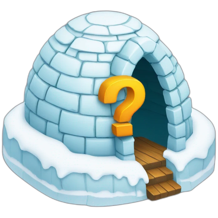 igloo with a question mark sign emoji