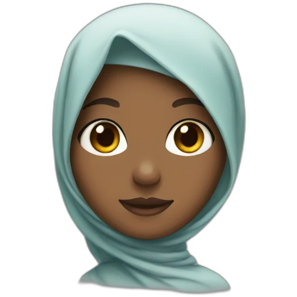 A girl with butterfly hijab emoji