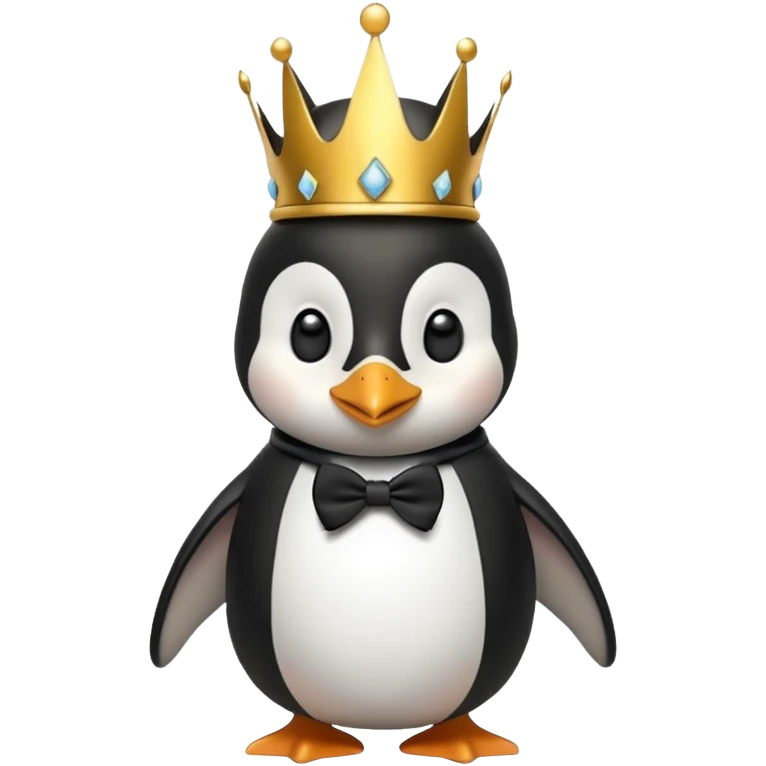 Penguin with a crown emoji