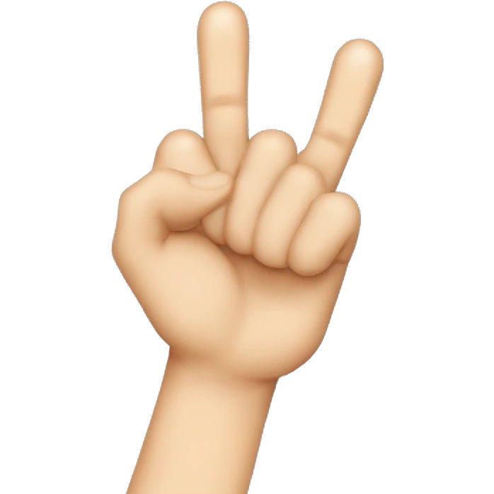 Drei Finger hoch also Daumen, Zeigefinger und Mittelfinger die anderen unten (Hand) 👆🏻wie das nur noch mittelfinger hoch emoji