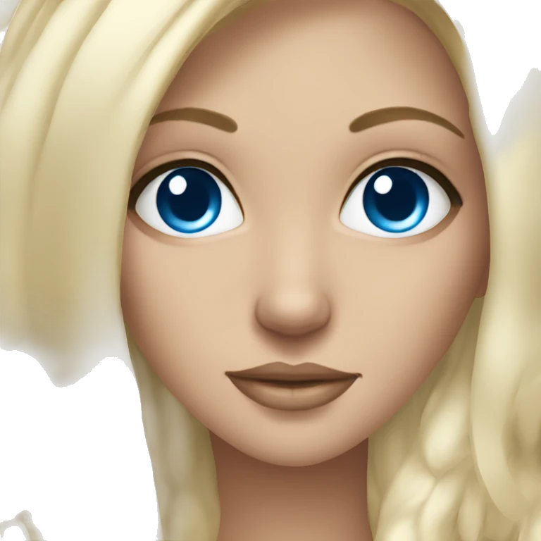 Spa blonde girl blue eyes emoji