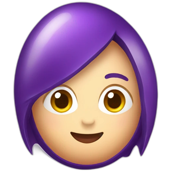 egg plant in girl emoji
