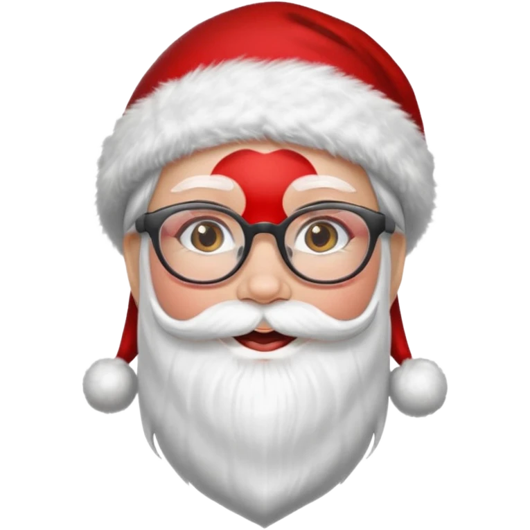female santa claus wearing glasses emoji