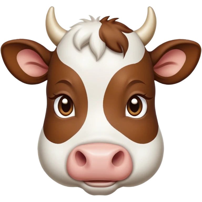 cinematic-noble-brown-and-white-cow calf-portrait-emoji,-poised-and-regal,-with-a-large,-sturdy-build-and-a-beautifully-patterned-hide-of-rich-brown-accented-by-crisp-white-patches,-deep-set-soulful-brown-eyes,-simplified-yet-sharp-and-sophisticated emoji