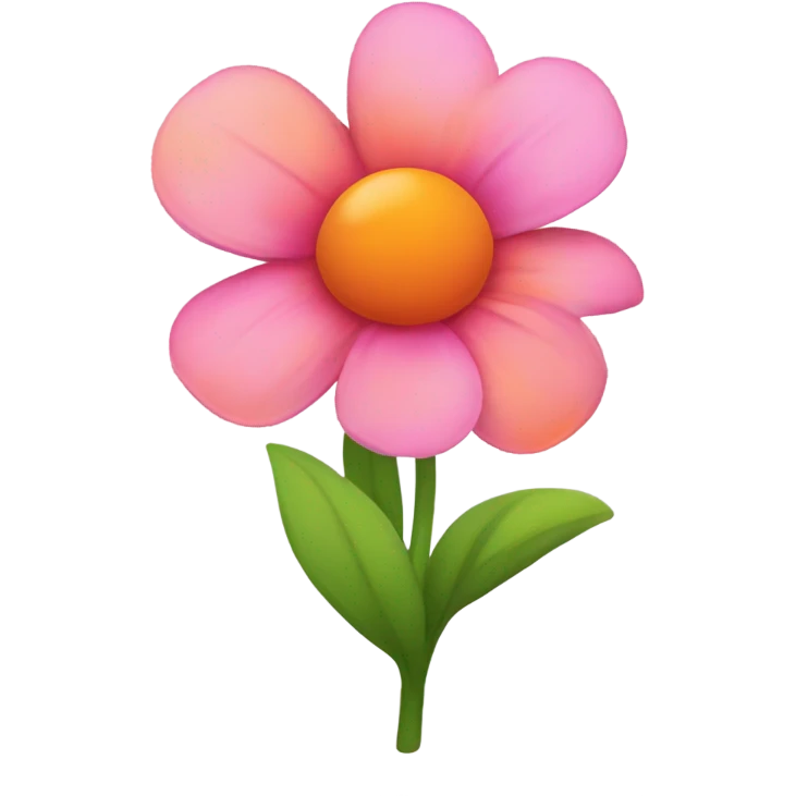 Flower pink and orange of summer  emoji