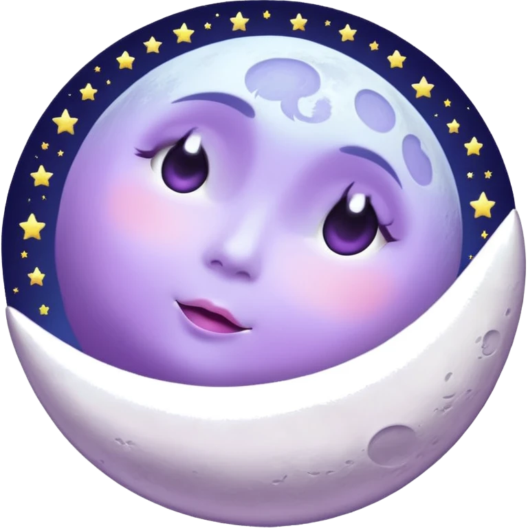 lilac diary moon mais claro emoji