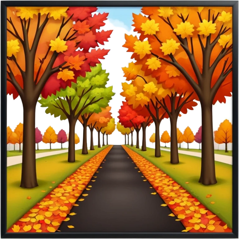 park in autumn emoji