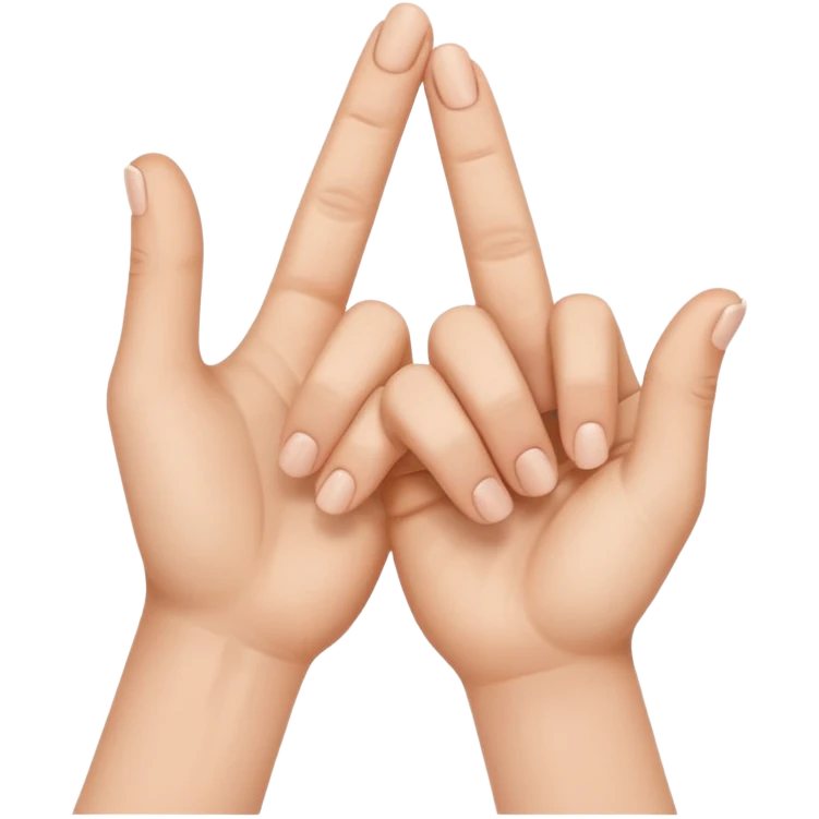 Hand making the shape of an L emoji