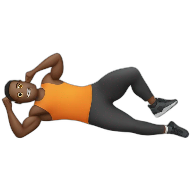 Man doing ab crunches workout emoji