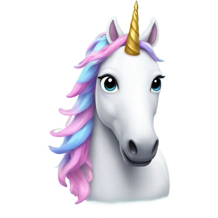 A unicorn on Christmas emoji