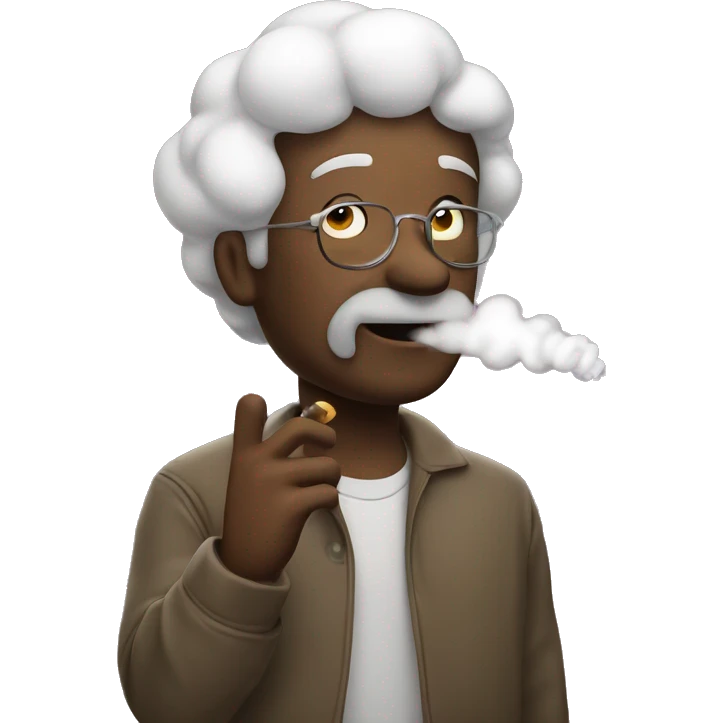 Man vapeing emoji