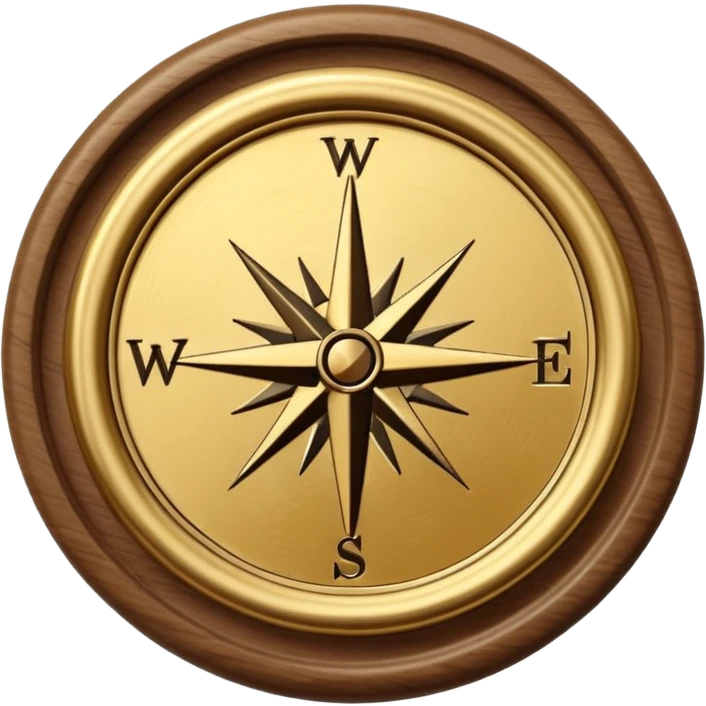Wax seal stamp carved with a compass logo emoji