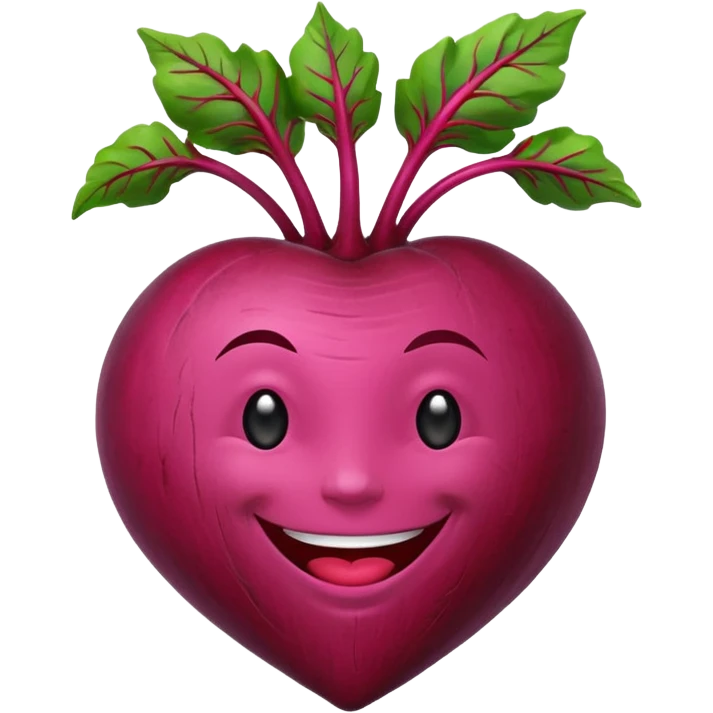 beetroot smiling emoji