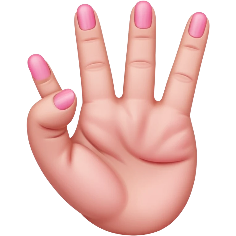 Pink middle finger emoji