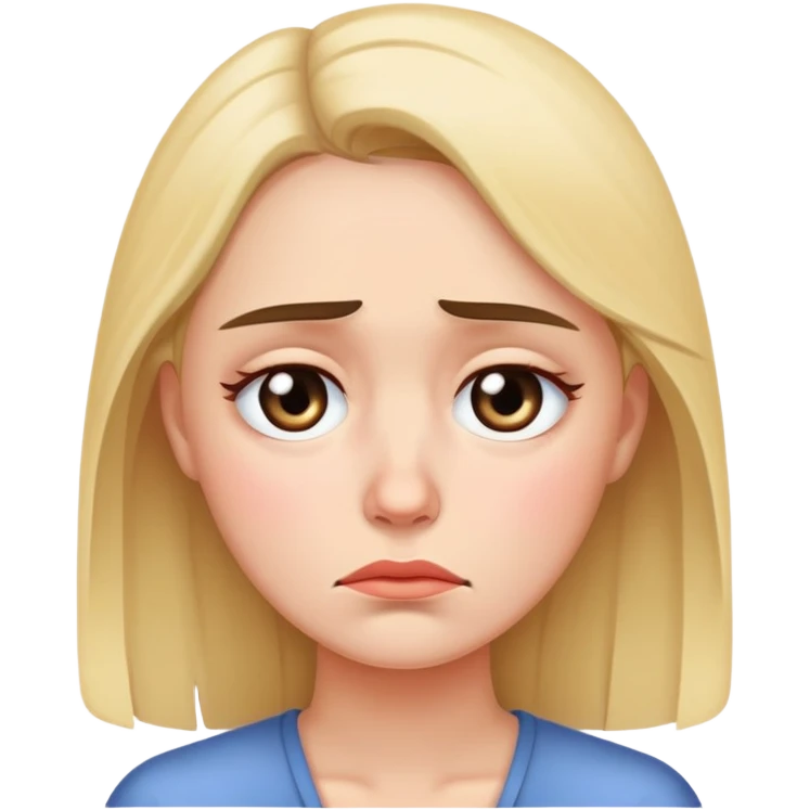 Ma, mặt buồn, mắt tròn long lanh emoji