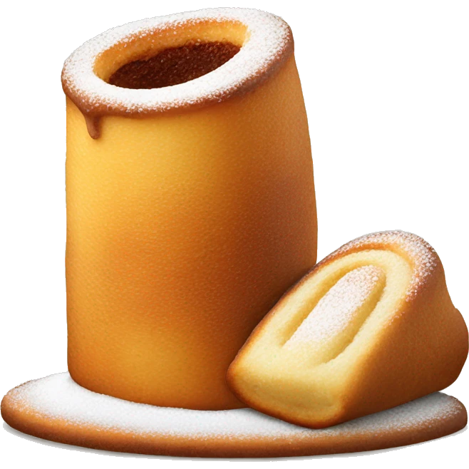 brown chimney cake with sugar on in  emoji