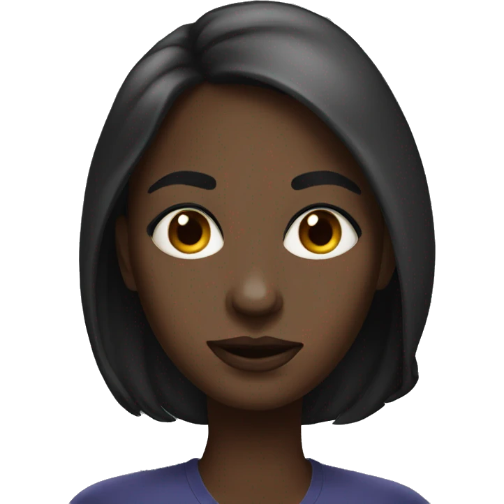 dark-skinned female parody portrait emoji