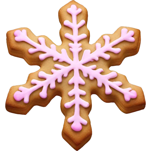 pink snowflake cookie  emoji
