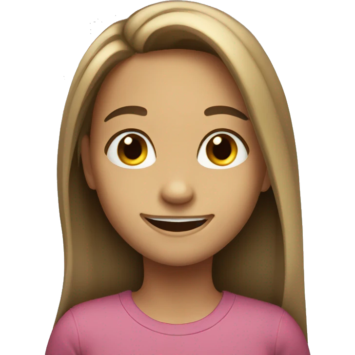 smiling girl with long hair  emoji