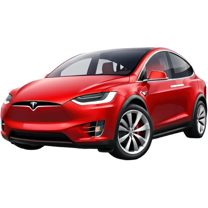 Red Tesla model X  emoji