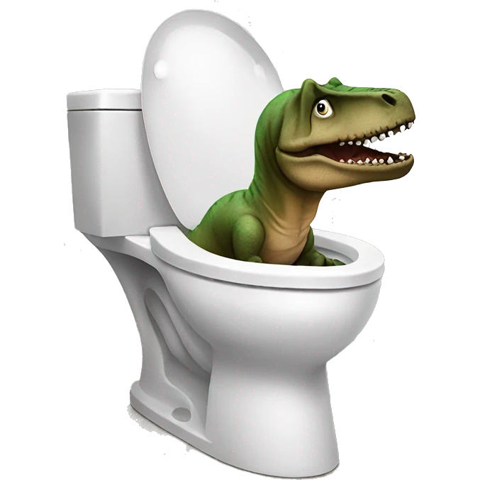 Trex pooping on toilet emoji