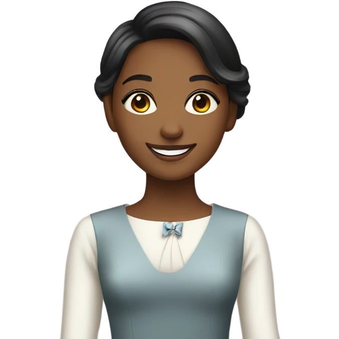 smiling girls in elegant attire emoji