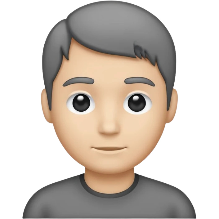 Generate outline of a human. Also make it gray with a dark gray outline. emoji
