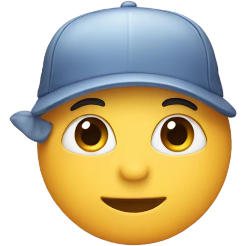 Cute face with a cap emoji