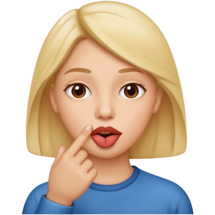 Boca con un dedo emoji