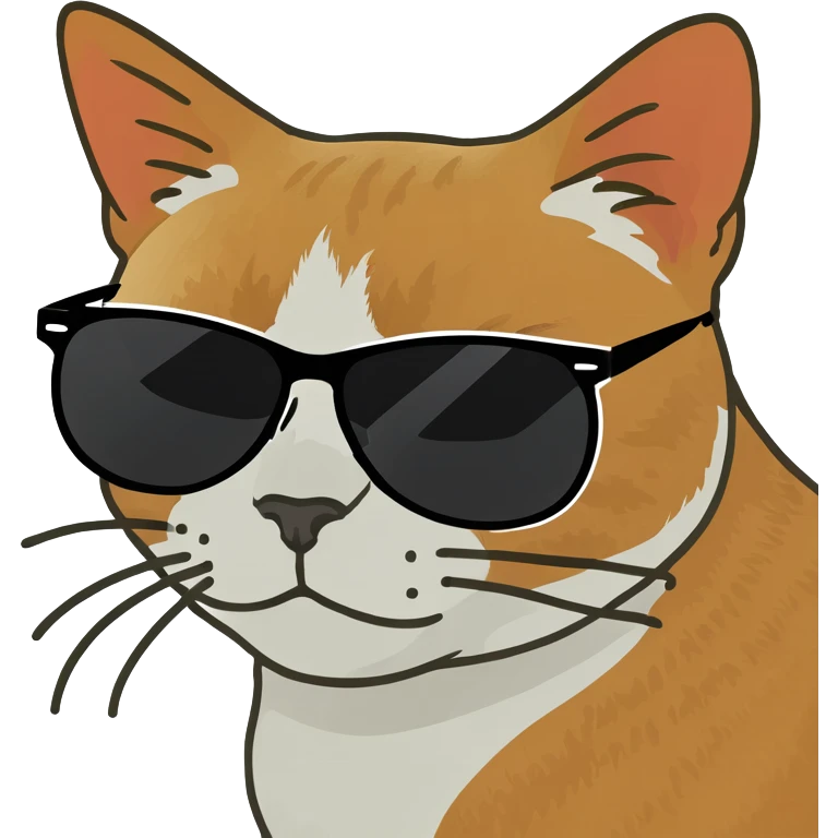 Cat with sunglasses emoji