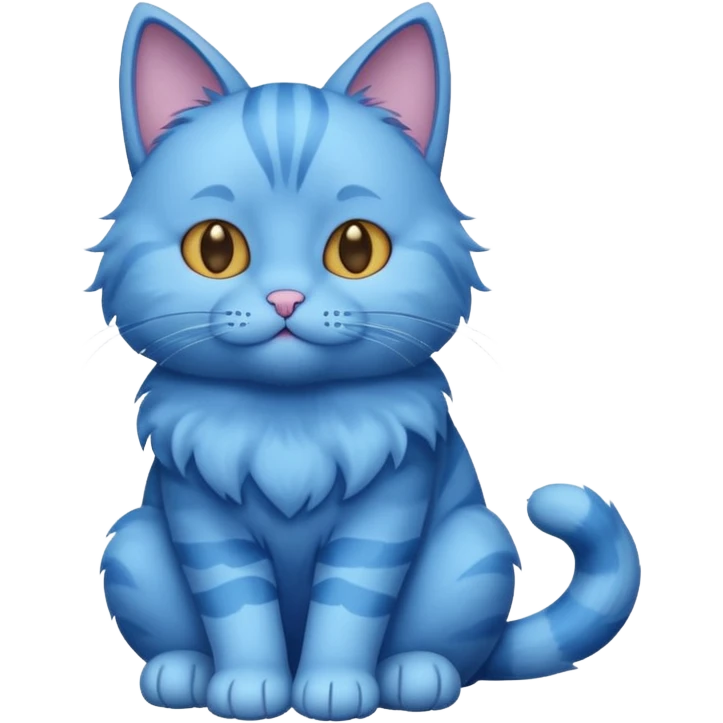 Blue cat emoji