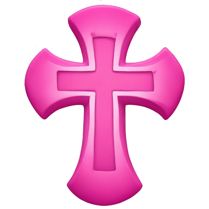 Pink cross emoji