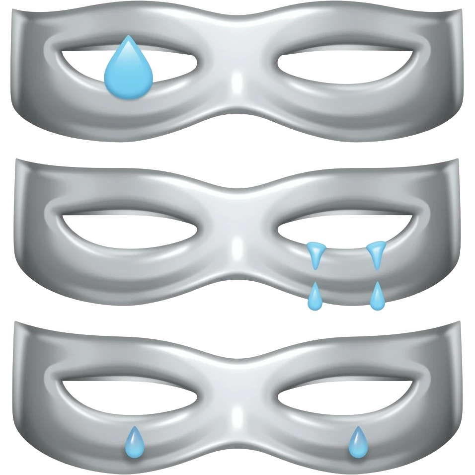 Make a happy mask then sad emoji