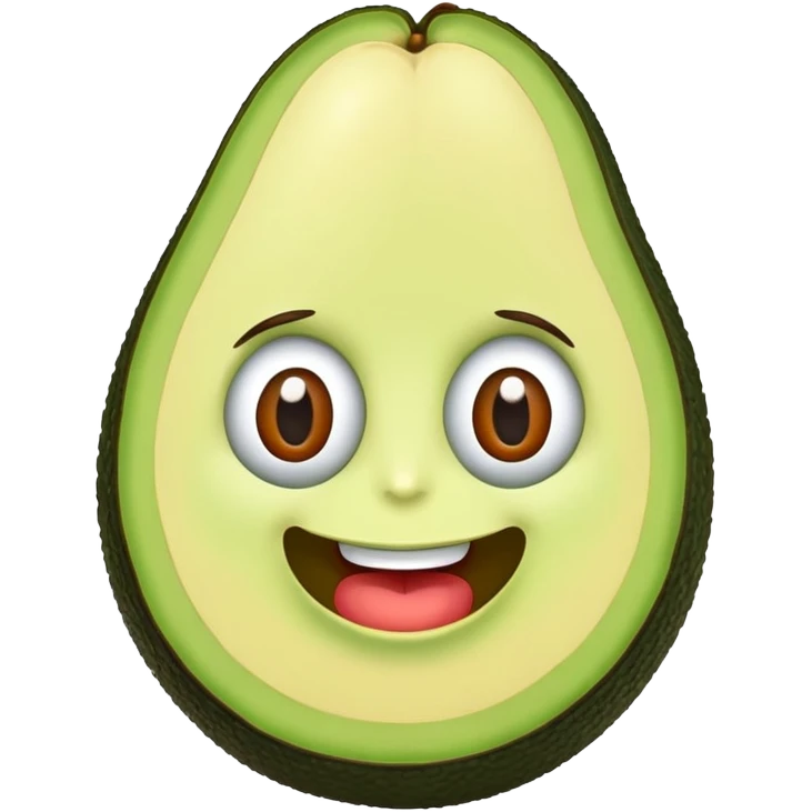 Aguacate con labios y ojos emoji