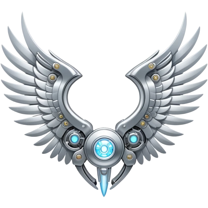sorayama wings mechanical glowing emoji