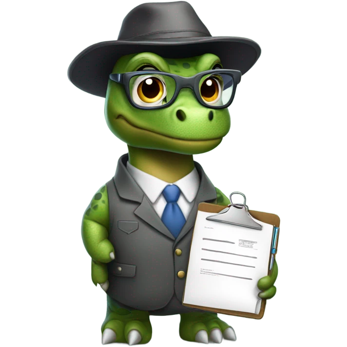 dinosaur clerk emoji