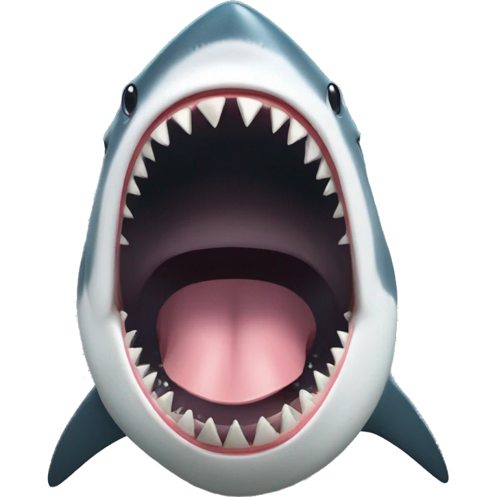 a shark drooling saliva from the mouth emoji