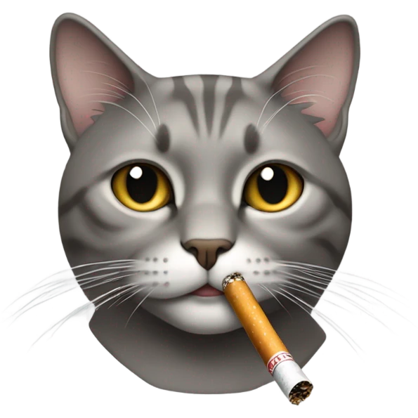 Cat smoking a cigarette  emoji