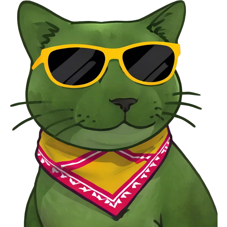 Cat with sunglasses emoji