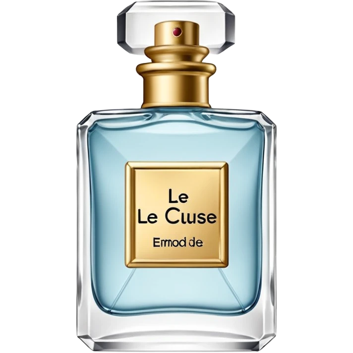 can you create a perfume bottle that says "L'eau de L'Excuse" emoji