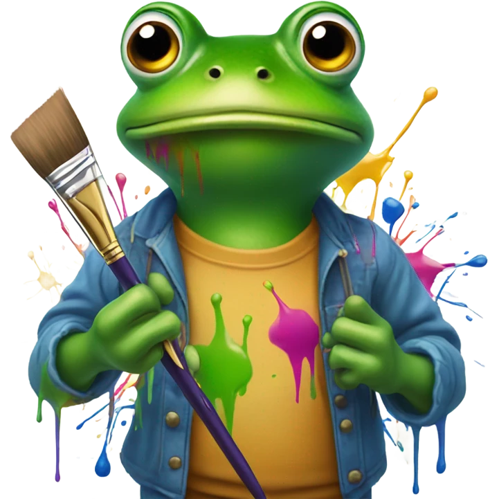 frog painter emoji